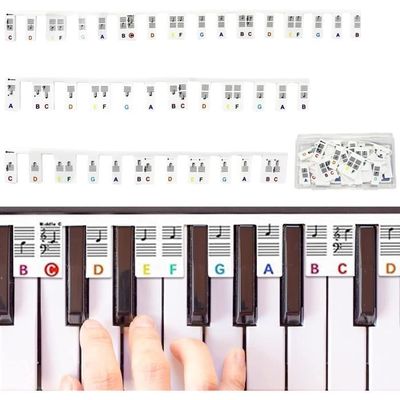 Autocollant pour clavier - 88 touches Pour notes de piano - Guide pour