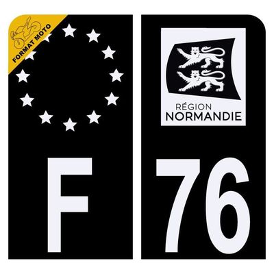 Autocollants Département 74 Haute-Savoie - Lot De 2 Stickers Plaques Immatriculation