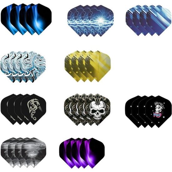 Harrows LUMEN N°2 – Lot De 5 Paires D’ailettes De Fléchettes Ultra Résistantes, Format Standard (15 Ailettes)