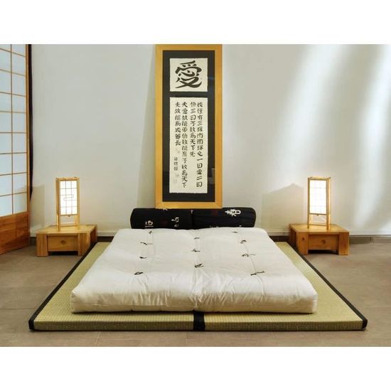 Combinaison Tatamis et Futon en Coton Latex ACUONE 90x200 cm