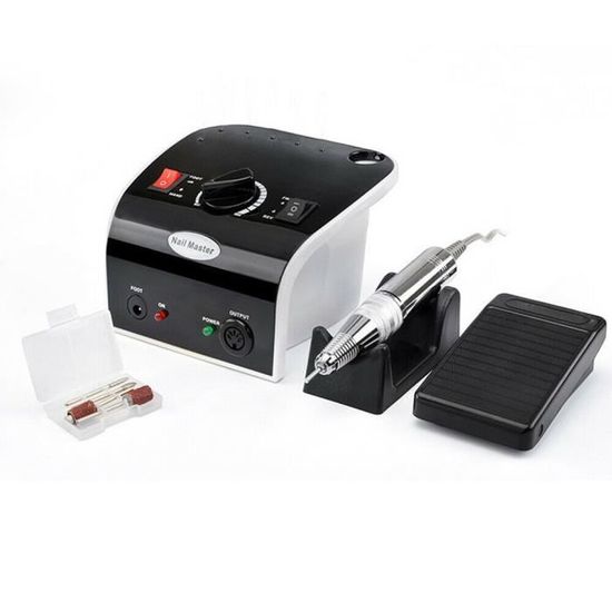 Perceuse à Ongles Électrique AZDENT 210/105L - 65W, 40 000 Tr/min - Réglable 100-220V - Blanche