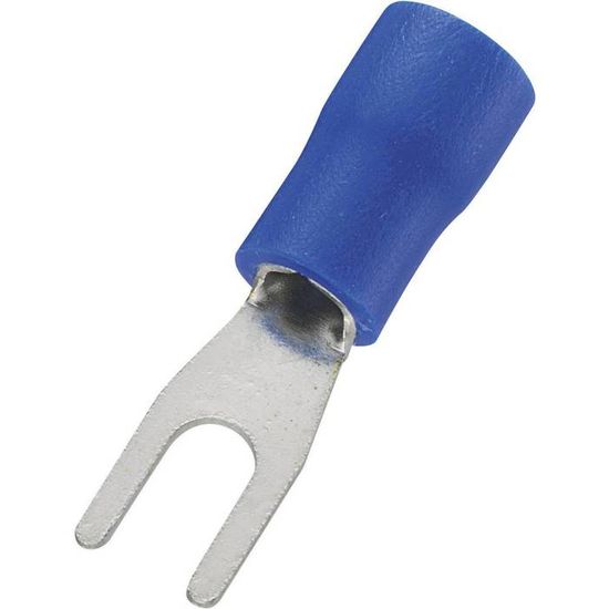 Cosse à fourche bleu 5mm pour 2.5mm²