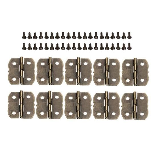 Charnières Papillon Anciennes – Bronze/argent, Lot De Qualité HQ, Pour Coffret, Bijou Ou Armoire