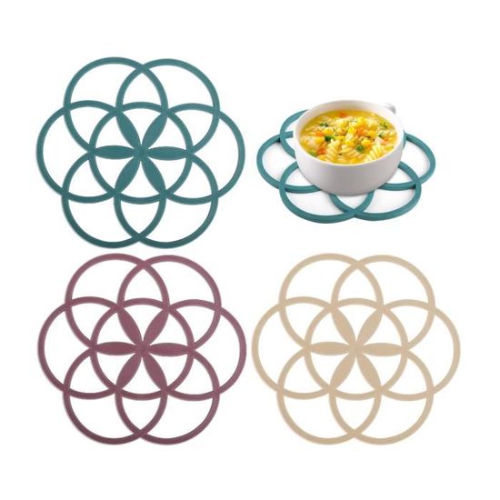 Lot De 2 Dessous De Plat En Silicone Anti-chaleur En Forme De