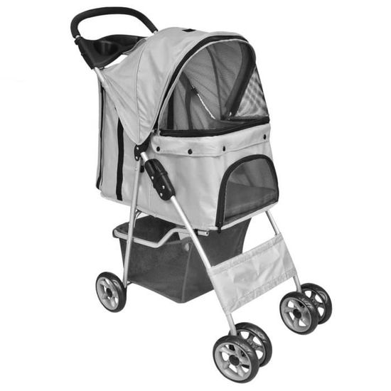 29960 Nouvelle El gant Poussette pliable pour chiens chats Gris