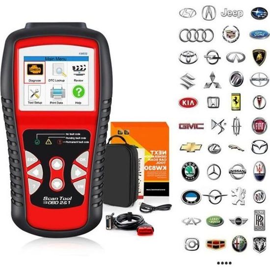 Outil Diagnostic OBDII Renolink 2.10 - Réinitialisation, Codage, Lecture Codes - Pour Voiture, Simple D'Utilisation