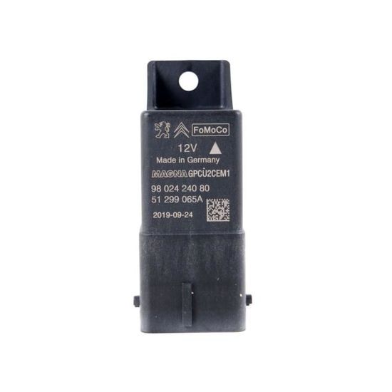 Module Relais Bougie De Préchauffage Citroën Peugeot 598140 9640469680A - Compatible C1 C3 C4 207 307