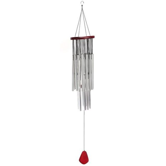 Pinsheng Carillon Éolien 6 Tubes Aluminium - Carillons De Vent Décoratifs Argent Pour Jardin Et Patio