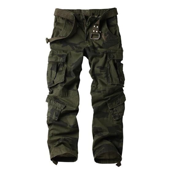 Pantalon De Randonnée Homme Multi-poches - Tissu Ripstop Extensible - 8 Poches - Coupe Décontractée - Idéal Trekking, Travail, Outdoor - 9