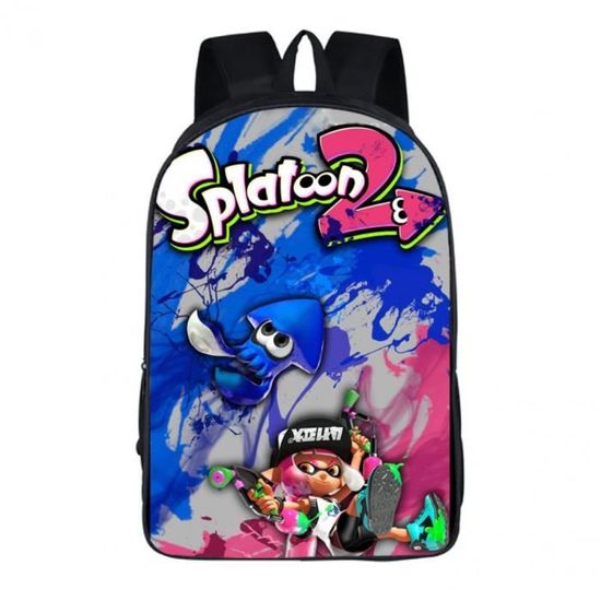 Sac a Dos College Garcon Cartable Splatoon Ecole Sac a Dos Quotidien Voyage ecole Bleu Bleu Cdiscount Bagagerie Maroquinerie