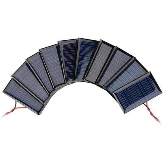 6 Panneaux Solaires Miniatures 3V 0.3W - Pour Projets DIY, Jouets, Chargeurs - 65x48mm