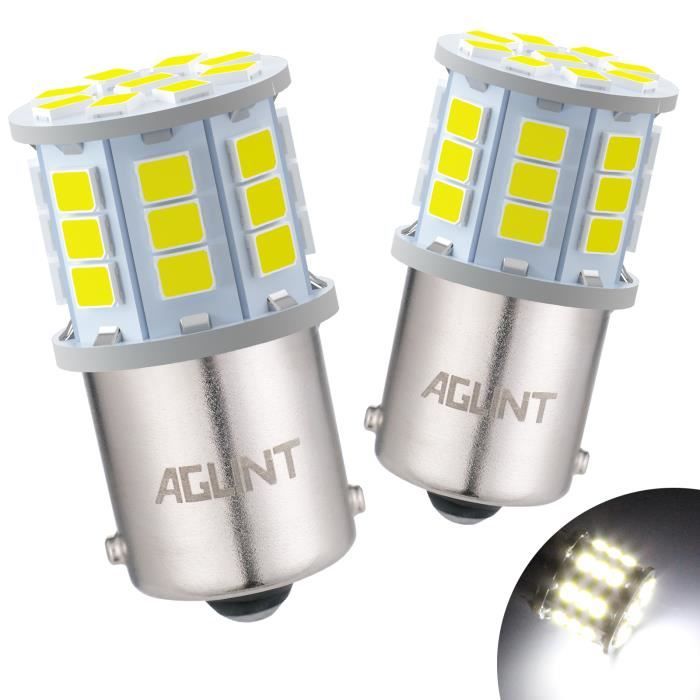 P21W LED Ampoule AGLINT 1156 BA15S Lumières 33SMD Voiture Feux de Jours Clignotants Lampe Arrière de Feu de Recul Blanc 12V 24V