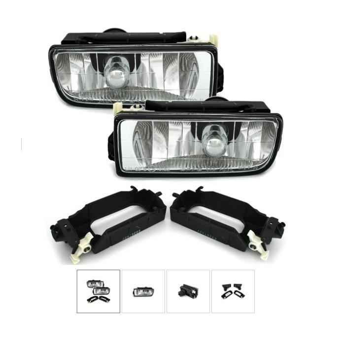 2 ANTIBROUILLARD BMW SERIE 3 E36 CHROME BERLINE + COUPE + CABRIOLET + COMPACT