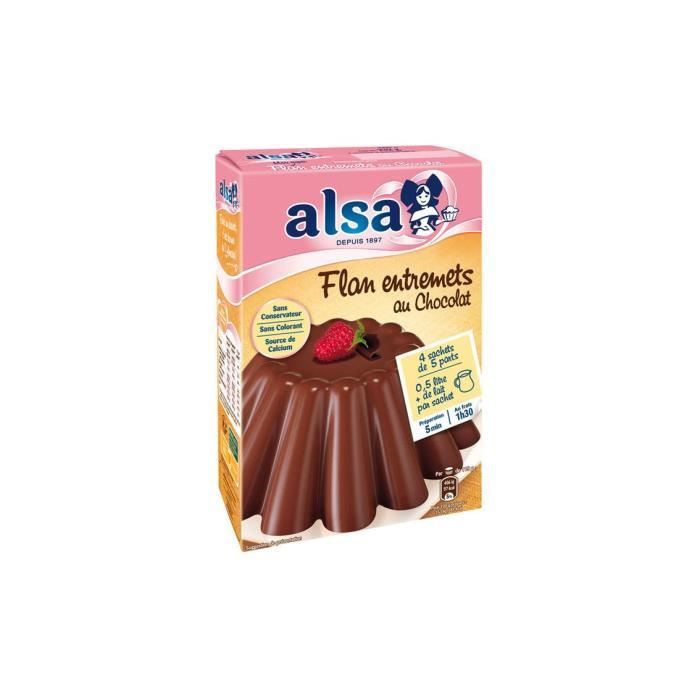 Préparation flan entremets au chocolat Alsa - 232g