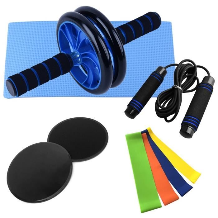 TOMSHOO 5-en-1 AB roue rouleau Kit presse rouleau barre de poussée corde à sauter pince à m - Modèle: home gym set 5 - HSJSZHA04821