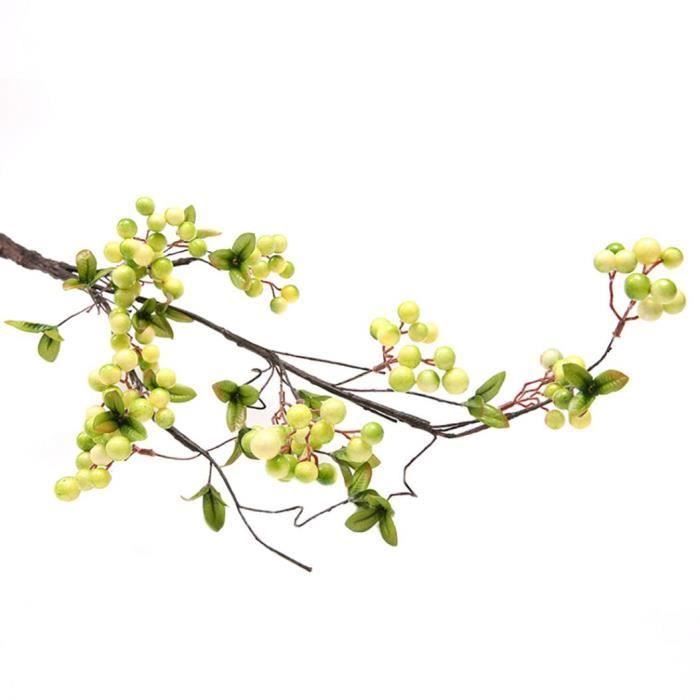 CZ 1 Pc Branche Artificielle Berry Garden Diy Party Maison de Vacances de Noël Artisanat Décoration Blanc + Ve...... - CZBDH824A2621