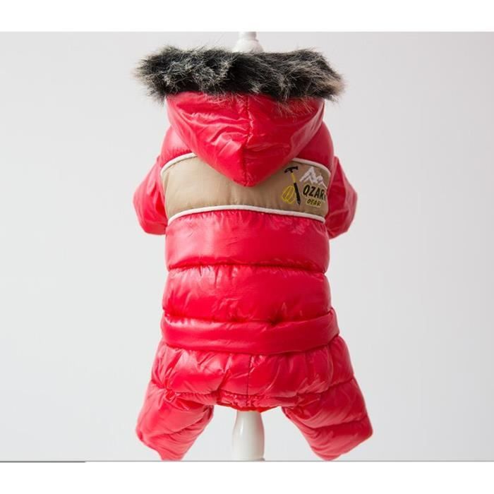 Manteau blouson,Combinaison de neige pour chien d'hiver Vêtements pour chiens, combinaison d'animaux en - Type Red SC335-14