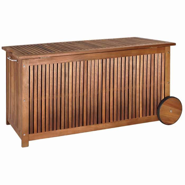 Coffre de rangement avec roues et poignée acier inoxydable - bâche intérieure 117 x 52 x 58,5 cm