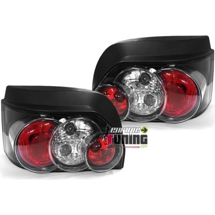 FEUX TUNING NOIRS 3D POUR RENAULT CLIO 1 DE 1990 A 1999 (02286)