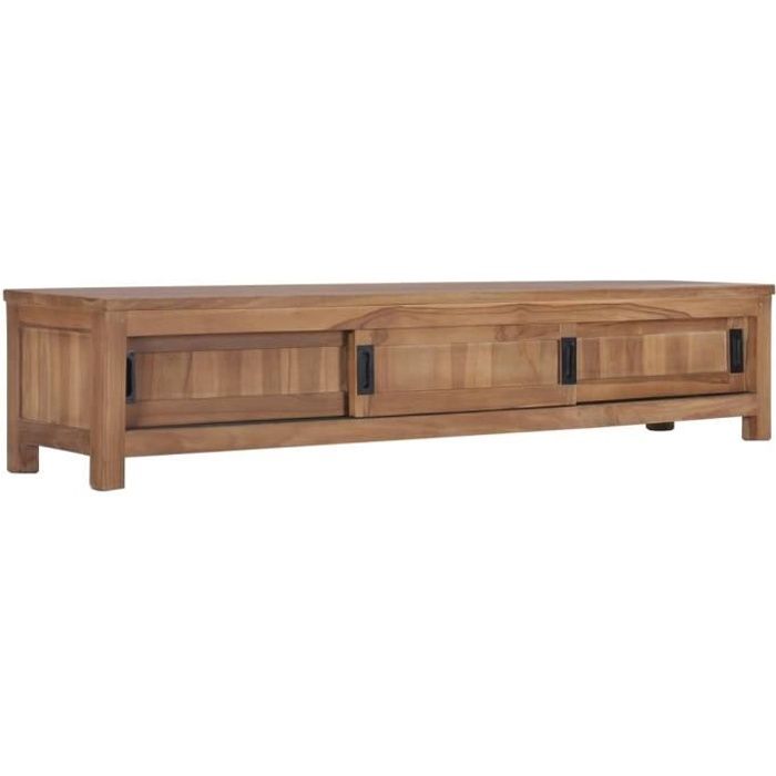 MAGIC Meuble TV 150 x 30 x 30 cm Bois de teck massif