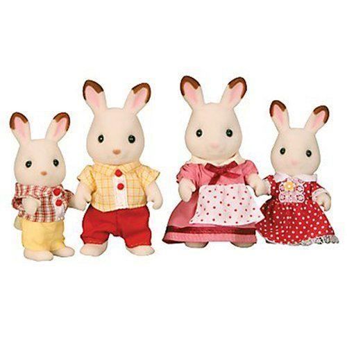 Flair Sylvanian Families - Poupées et Accessoires - Famille Lapin Chocolat Import Grande Bretagne - 4150