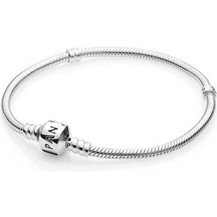 Bracelet pandora 925 En Argent Sterling Moments Serpent Chaîne Bracelet Ajustement Original Charmes Bijoux À Brico 21 cm