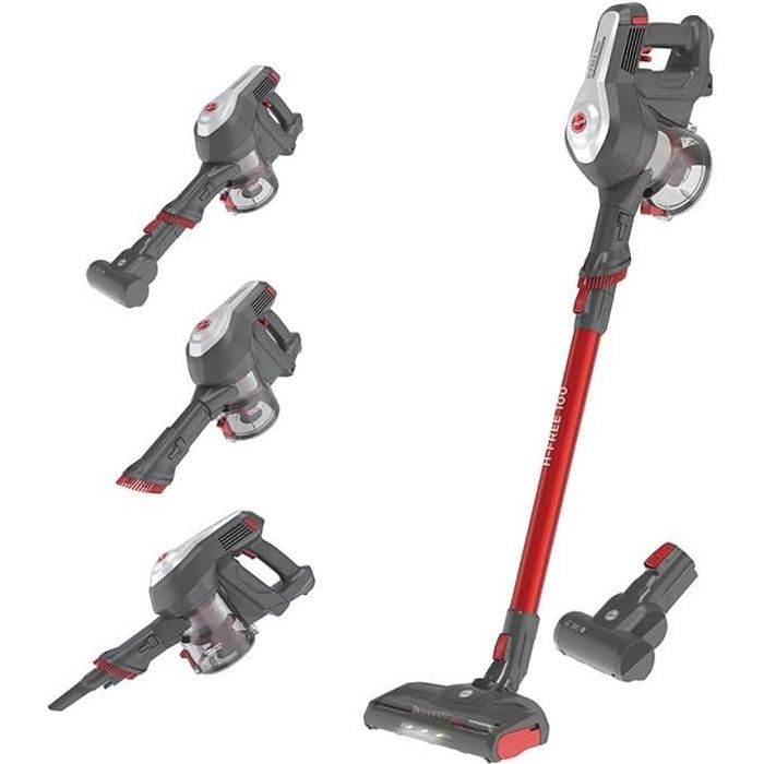Hoover H-FREE 100 HF122GPT - Aspirateur balai sans fil, Cyclonique, Brosse a poils d'animaux, Batterie au lithium 22V amovibl