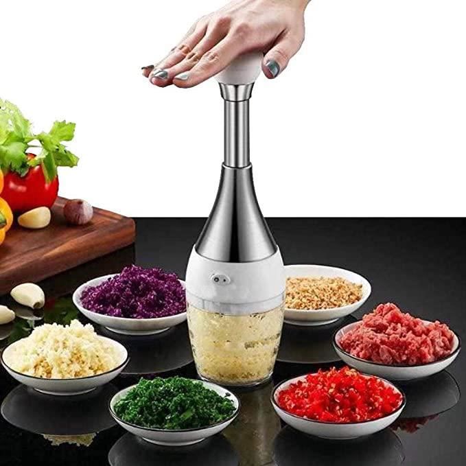 Hachoir Manuel Mixer Broyer Découper Légumes Fruits Ail Condiment 3 hélices Aliments pour Bébés