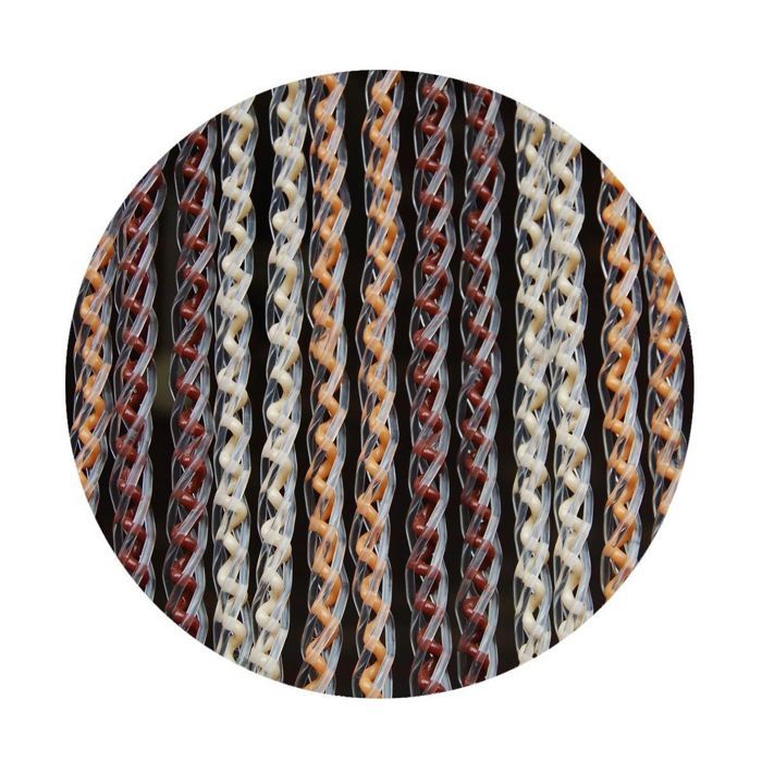 Rideau de porte en PVC brun et beige Arezzo Brun