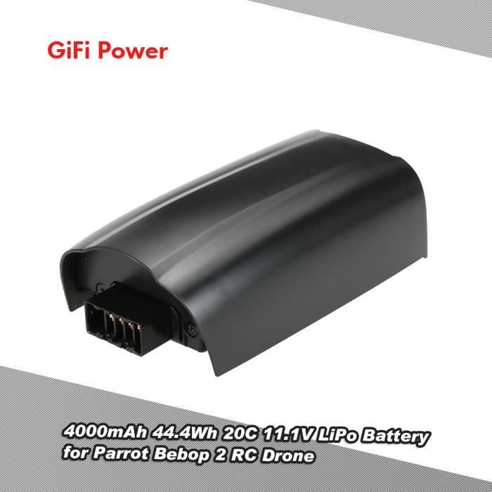 GiFi Power 4000mAh LiPo Batterie 44.4Wh 20C 11.1V pour Parrot Bebop 2 RC Drone