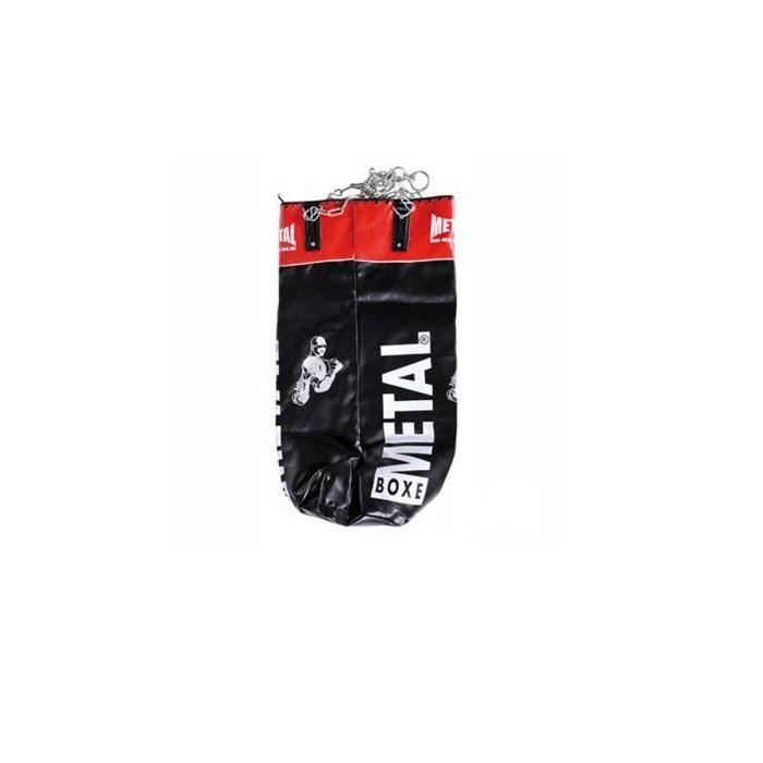 Sac de frappe VIDE Métal Boxe (100 à 180cm) 90 cm Noir/Rouge