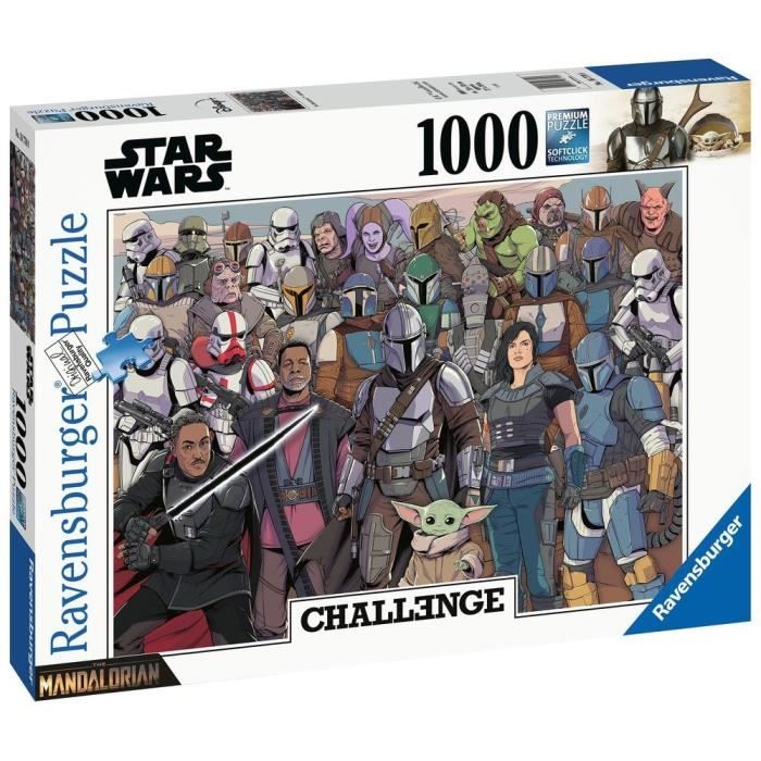 STAR WARS Puzzle 1000 pièces - Baby Yoda - Ravensburger - Puzzle adultes - Collection Challenge Puzzle - Dès 14 ans