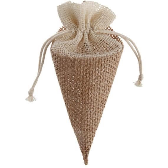 Contenant: Cornet en jute naturel (x4) REF/5292