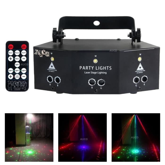 1 pièces 9 yeux réseau optique RGB éclairage Laser 3 LED PAR lampe faisceau DMX DJ fête effet projecteur scène lumière