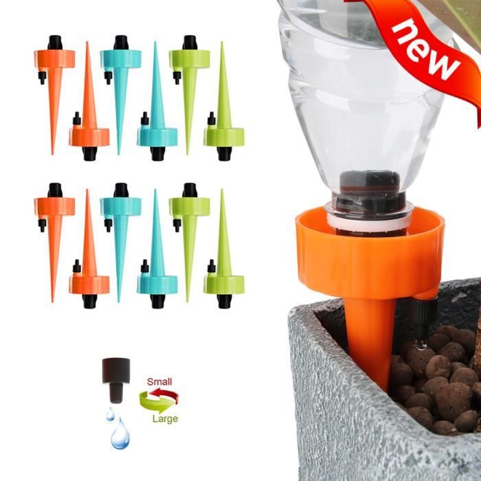 Arrosoir pour plantes de 12 pièces, arrosage automatique, système d'arrosage des plantes de vacances à libération lente