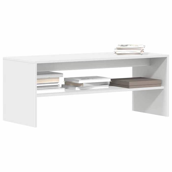 vidaXL Meuble TV Blanc 100 x 40 x 40 cm Aggloméré 859118