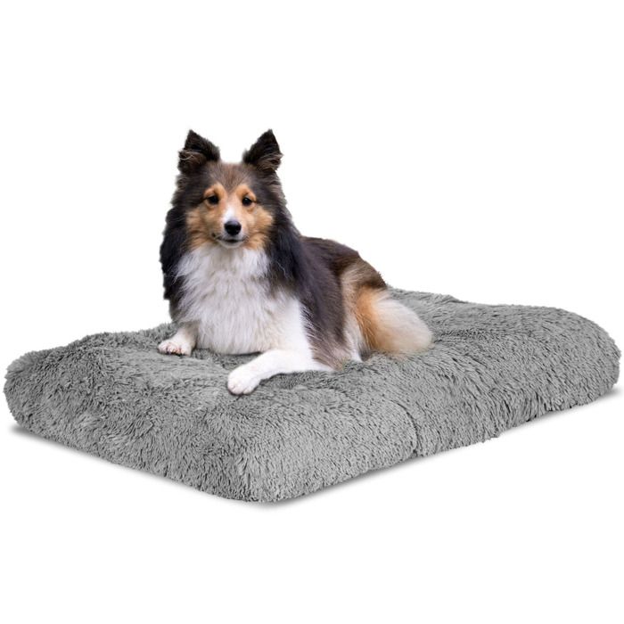 Meilleurs prix pour Panier Coussin Chien EDANTI Hirsute Shaggy Lit Pour Chien 130x90 Gris
