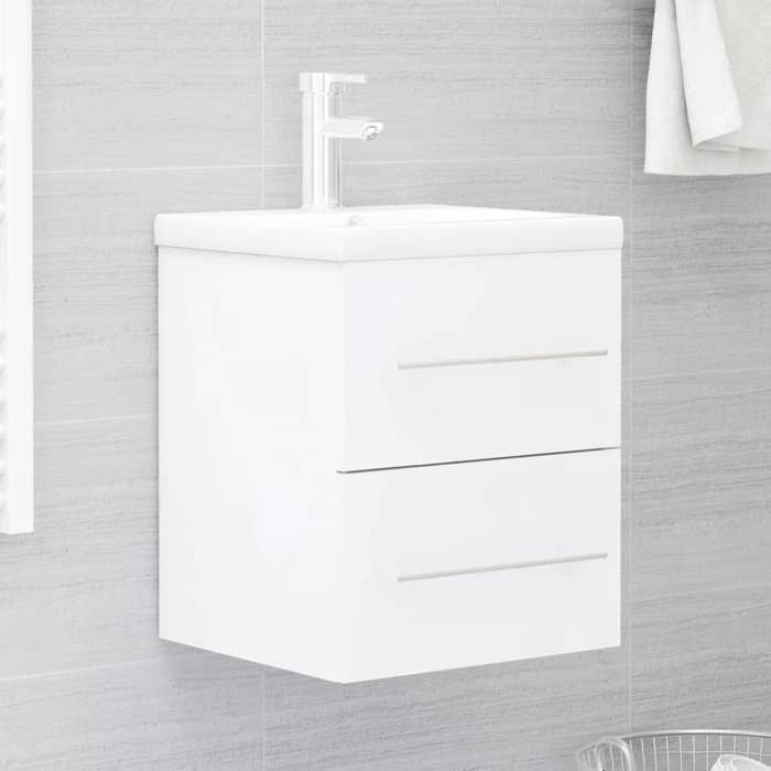 Autumn saleSupport Vasque/Meuble bas WC - Armoire dévier Blanc 41x385x48 cm Bois d’ingénierie 2025666316