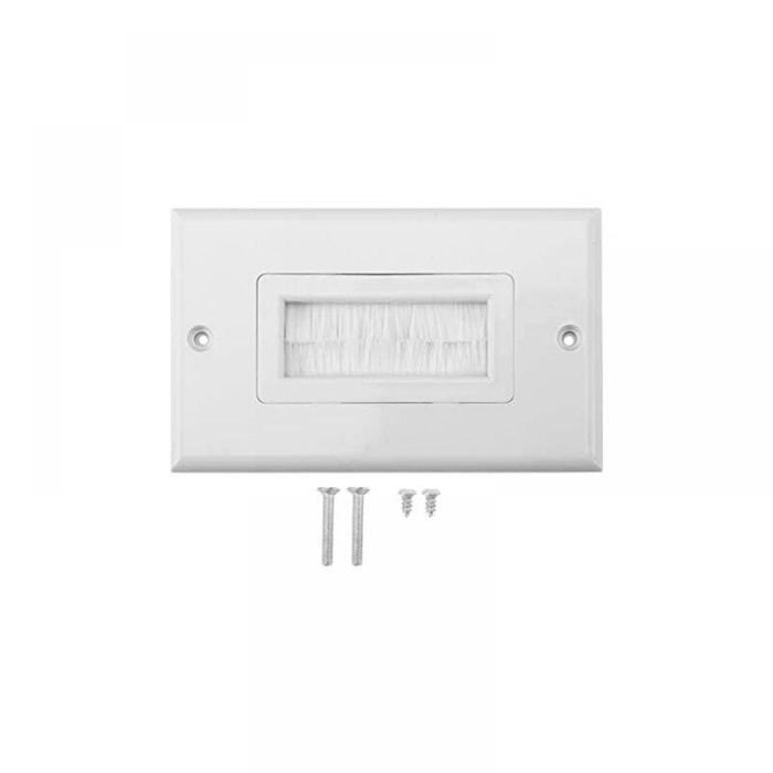 Passe-câble Carré Emuca à Encastrer - Blanc, 85x85 Mm, Pour Bureau Et Meuble - 2