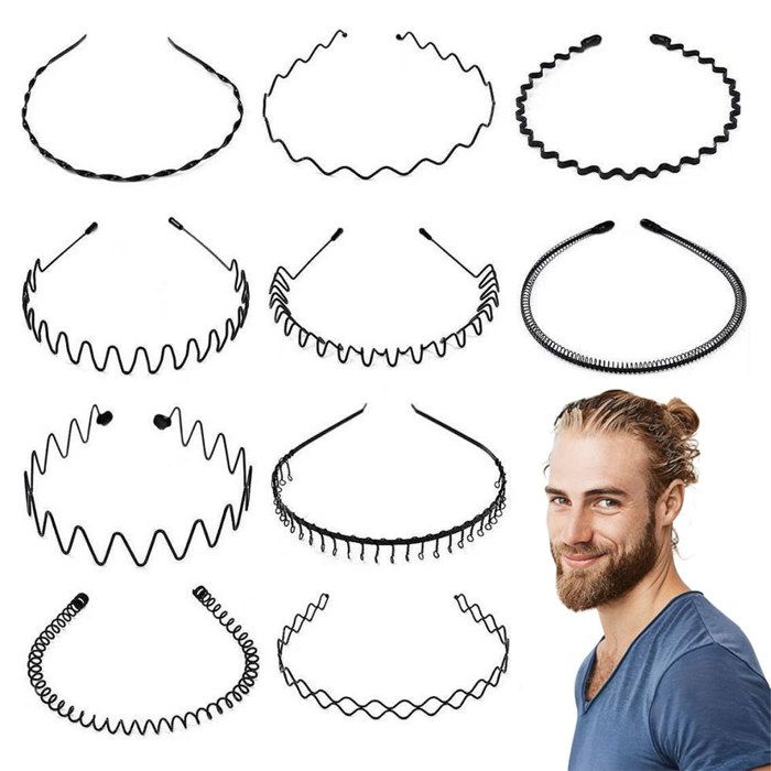 10 Pièces Serre-Têtes Métalliques Ondulés Bandeaux Cheveux Résistants et Confortables pour Sport et Quotidien