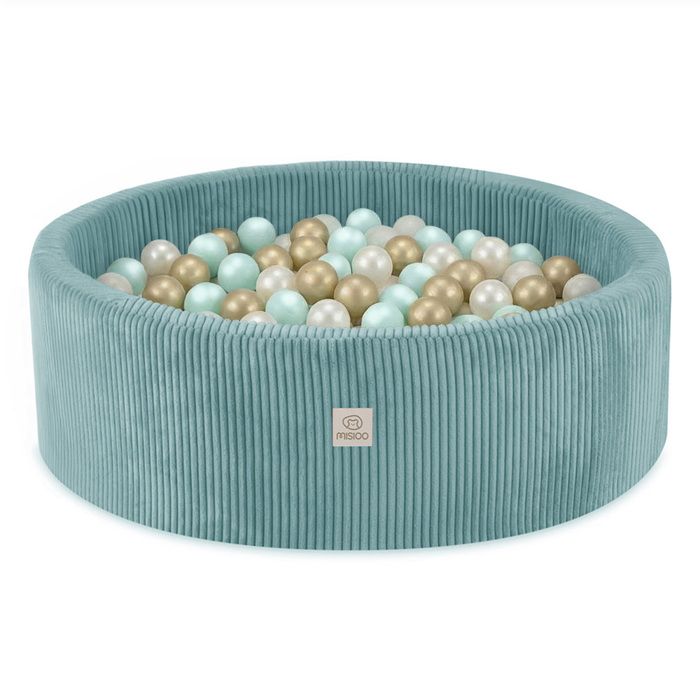 MISIOO Jouet pour bébé à partir de 1 an - 50 balles pour piscine à balles - 6 cm - Sûr - Plastique non toxique - Bleu - Parfait pour les enfants