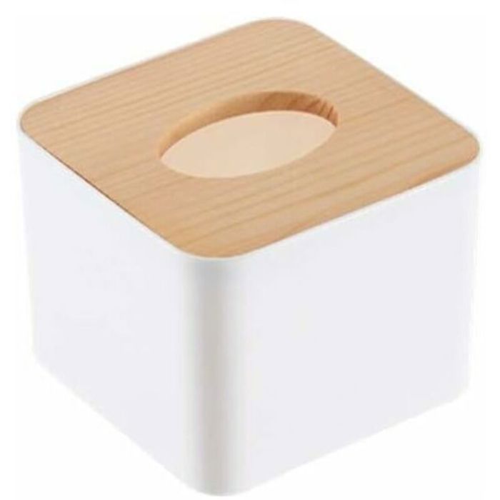 Boîte à Mouchoirs Couvercle En Bois Amovible En Plastique Organisateur De Mouchoirs Organisateur De Stockage De Support