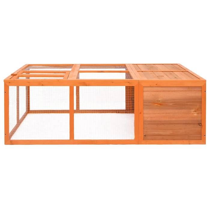 Cage pour animaux de jardin - vidaXL - bois de sapin massif acier - 150 x 100 x 50 cm - pour lextérieur xcx64u364