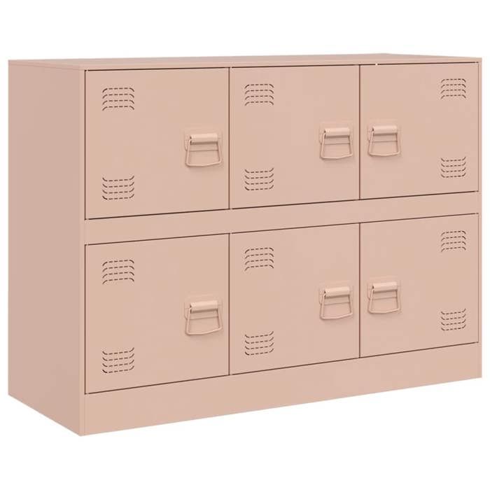 Buffet(1 pc) Commode Vaisselier Meuble Rangement rose 99x39x73 cm acier B8331