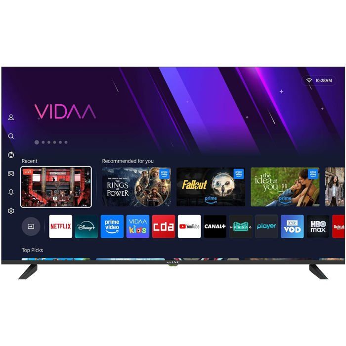 Téléviseur Smart 4K UHD 55 Elegance avec VIDAA OS HDR Dolby Digital Plus Wi Fi et triple tuner DVB T2 S2 C
