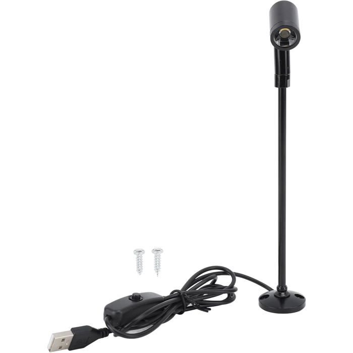 Projecteur LED 5 V en Aluum pour Vitrine de Bijoux Petite Lampe sur Pied Adaptée pour Noir Lumière chaude Lumière  LAMPE A POSER