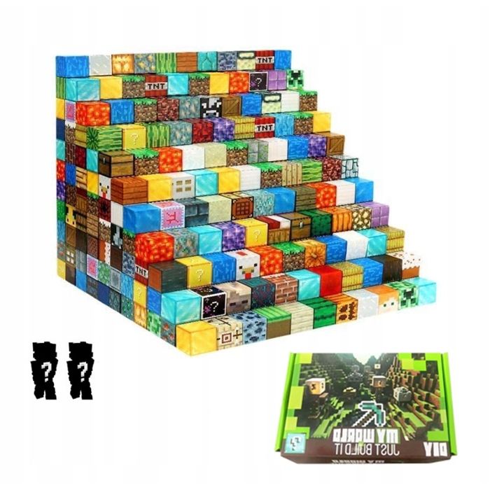 Blocs magnétiques hexagones - Azaris - 100 pièces - 1 figurine - Cubes de 2 cm - ABS - 8 aimants par cube