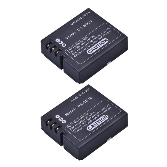 Batteries Pour Caméras De Sport D'action Aee Magicam Sd18 Sd19 Sd20 Sd21 Sd22 Sd23 Sd30 Rollei 3 S, 2 Pièces