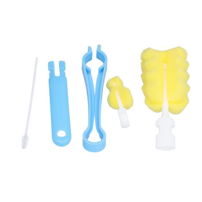 Kit De Nettoyage De Biberons De Voyage - 4 Brosses + Distributeur De Savon + étui Rangement - Sans BPA - 6