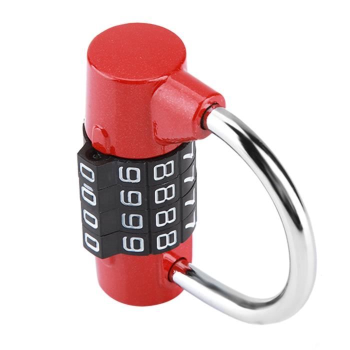 Lot de 4 Cadenas Code à 3 Chiffres, Cadenas Cable, Cadenas Cobinaison